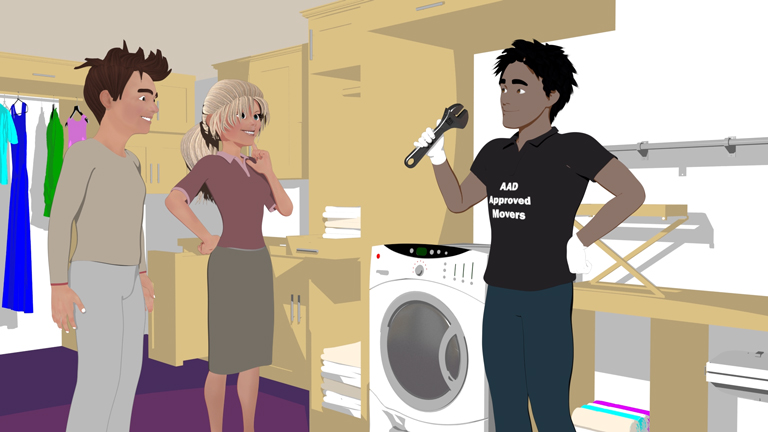 AAM mover talking to customers